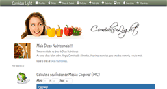 Desktop Screenshot of comidaslight.com.br